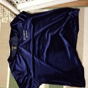 Beautiful blue velvet blouse/top